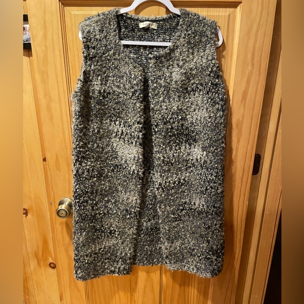 Cocogio Italy Wool Blend
Marled Longline Open Cardigan size L